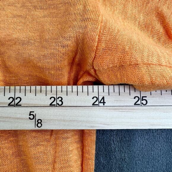J. Jill Love Linen Boxy Short Sleeve T-Shirt Womens Size L Orange 100% Linen - Picture 4 of 13